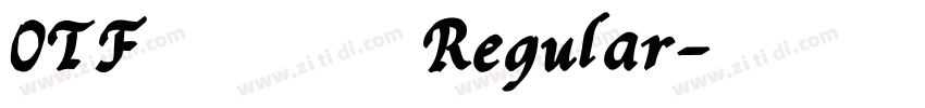 OTF 站酷庆科黄油体 Regular字体转换